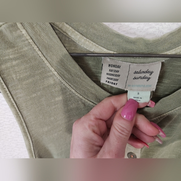 Anthropologie Saturday Sunday Grern Sleeveless Button Front Maxi Dress S… - Picture 5 of 7